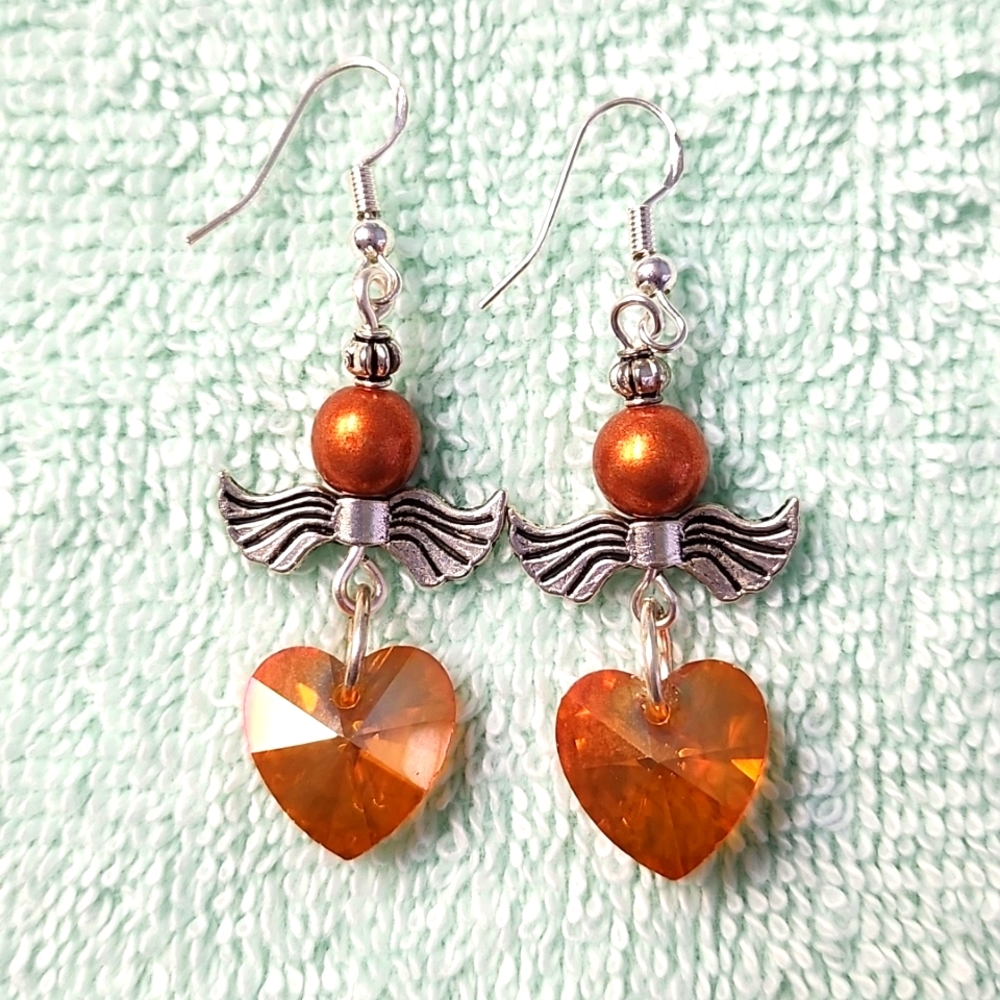 Orange Angel Earrings!